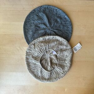 Bundle of 2x Knit Slouchy Beanie Hats